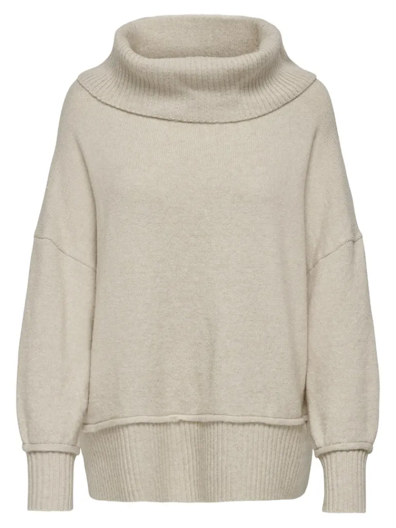 ONLHAZEL LS COWLNECK RP KNT pumice stone