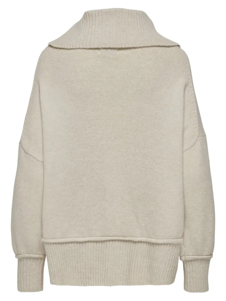 ONLHAZEL LS COWLNECK RP KNT pumice stone