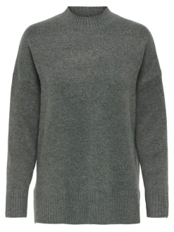 ONLHAZEL LS HIGHNECK OVERS RP KNT balsam green