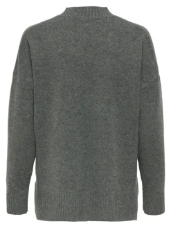 ONLHAZEL LS HIGHNECK OVERS RP KNT balsam green