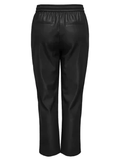 ONLHERO MW FAUX LEATHER PULL-UP PANT PNT black
