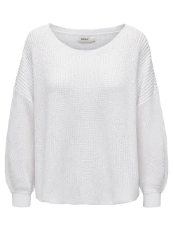 ONLHILDE L/S PULLOVER RP KNT cloud dancer