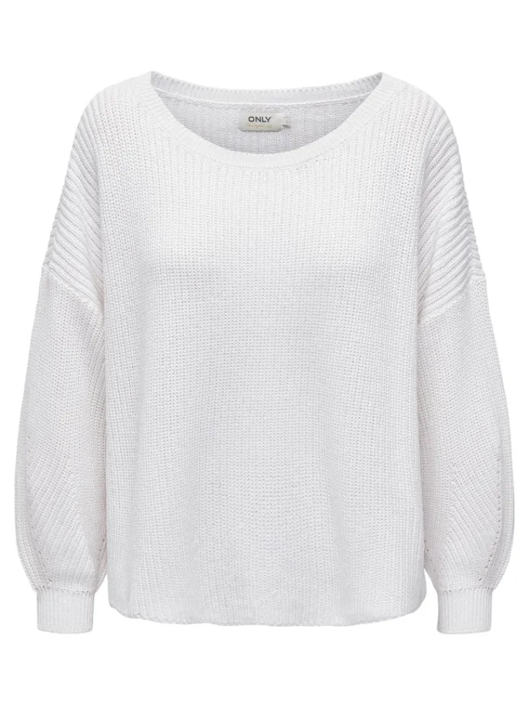 ONLHILDE L/S PULLOVER RP KNT cloud dancer