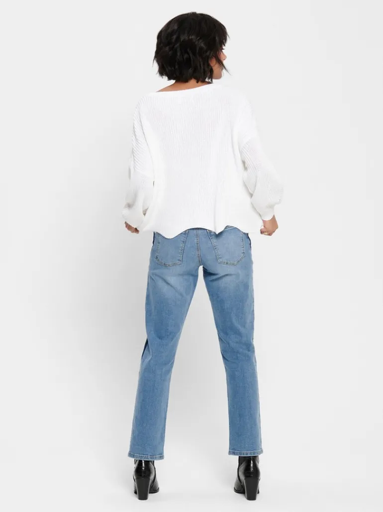 ONLHILDE L/S PULLOVER RP KNT cloud dancer