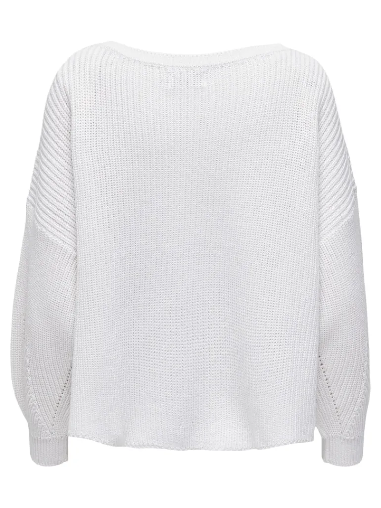 ONLHILDE L/S PULLOVER RP KNT cloud dancer