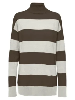 ONLIBI LS LONG ROLLNECK CC KNT chestnut
