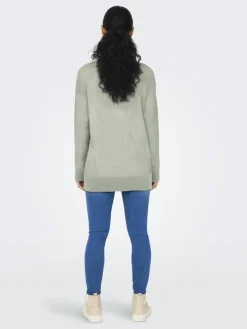 ONLIBI LS LONG ROLLNECK CC KNT smoke green