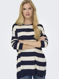 ONLIBI LS LOOSE O-NECK CC KNT maritime blue