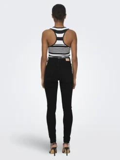 ONLICONIC HW SK LONG ANK DNM NOOS black denim