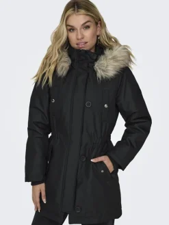 ONLIRIS FUR WINTER PARKA LIFE CC OTW black