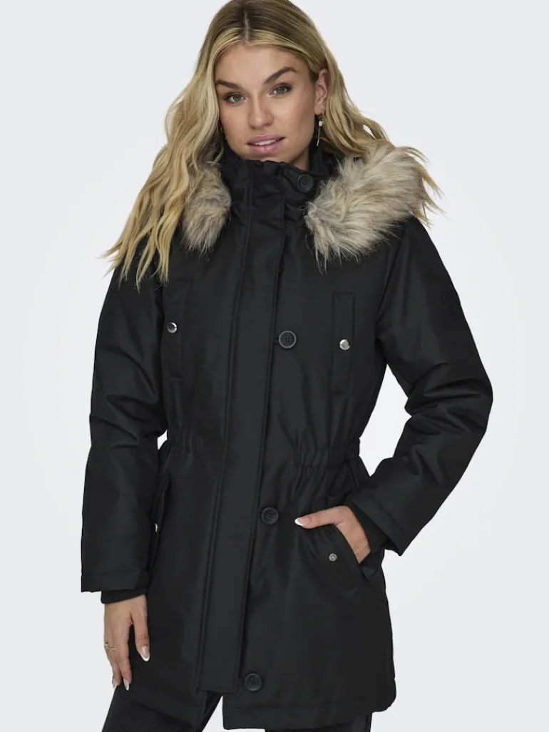 ONLIRIS FUR WINTER PARKA LIFE CC OTW black