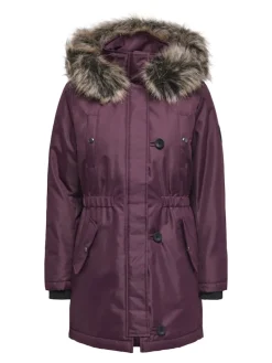 ONLIRIS FUR WINTER PARKA LIFE CC OTW mauve wine
