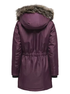 ONLIRIS FUR WINTER PARKA LIFE CC OTW mauve wine