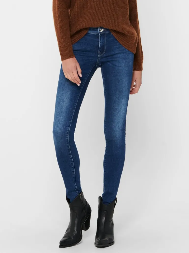 ONLISA4 ZIP REG SKINNY ANA230 NOOS dark blue denim