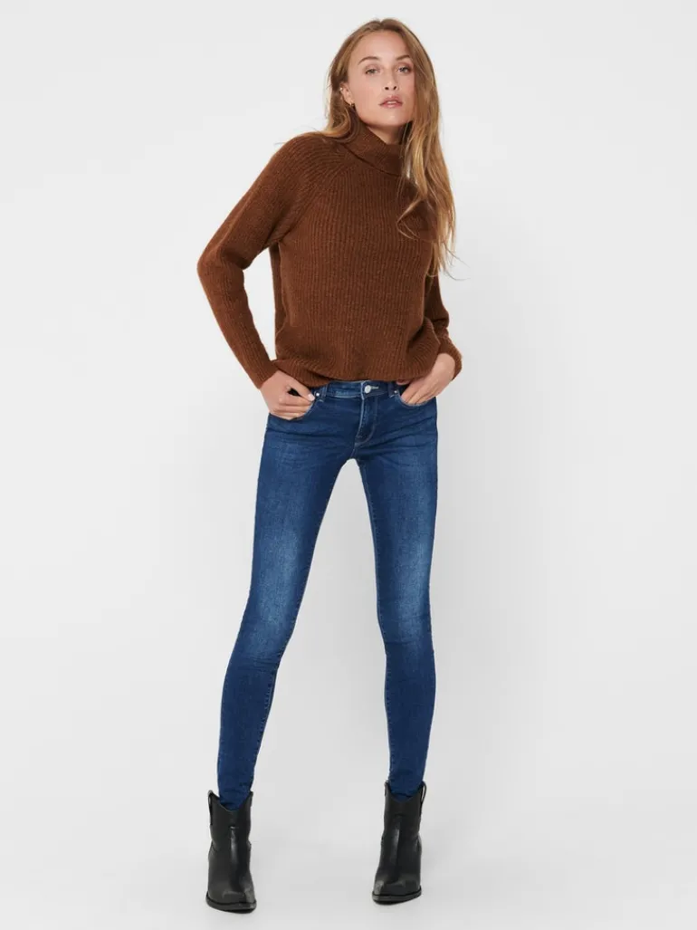 ONLISA4 ZIP REG SKINNY ANA230 NOOS dark blue denim