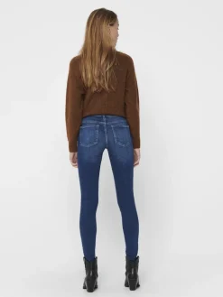 ONLISA4 ZIP REG SKINNY ANA230 NOOS dark blue denim