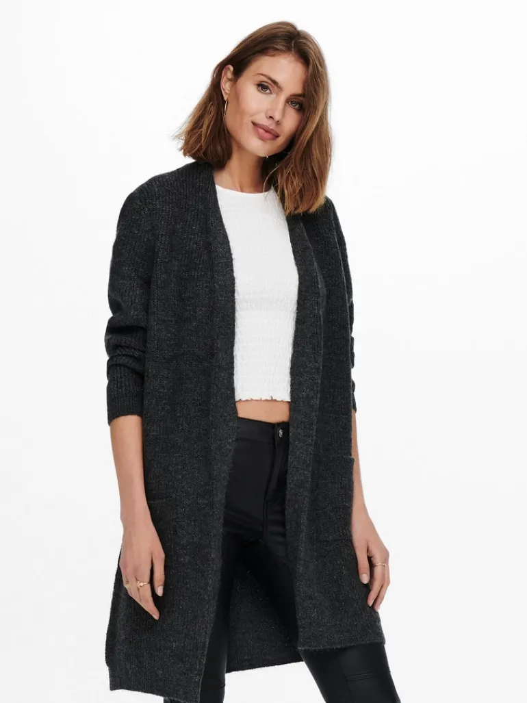 ONLJADE L/S CARDIGAN KNT NOOS dark grey melange