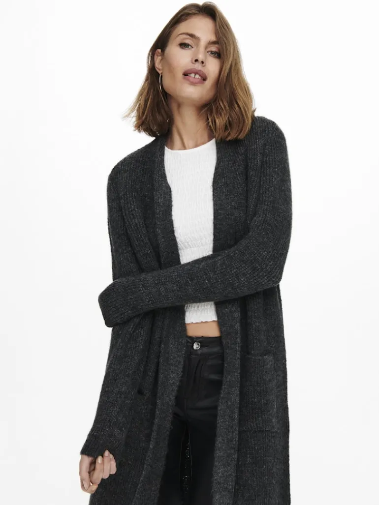 ONLJADE L/S CARDIGAN KNT NOOS dark grey melange