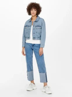 ONLJAGGER PLEAT DNM JACKET light blue denim
