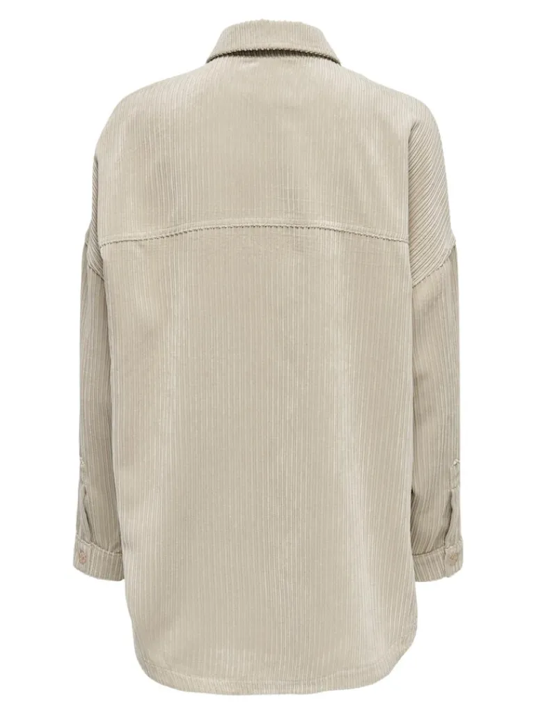 ONLJANINE-RAI OVS CORD SHACKET PNT 2 oxford tan