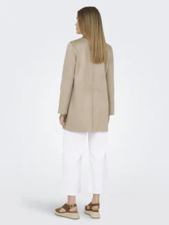 ONLJOLINE FAUX SUEDE COAT LIFE CC OTW silver mink