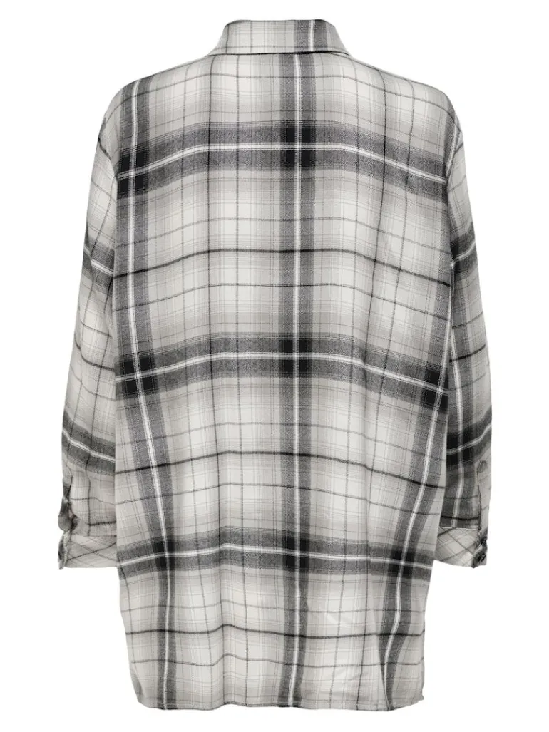 ONLKAROLINA L/S SHIRT NOOS WVN black-black-cloud dancer