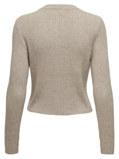 -ONLKATIA LIFE LS BUTTON CARDI KNT NOOS mocha meringue