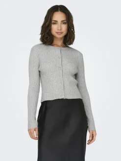 -ONLKATIA LIFE LS BUTTON CARDI KNT NOOS light grey melange