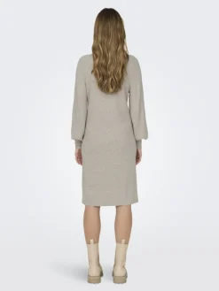 ONLKATIA LIFE LS V-NECK DRESS KNT mocha meringue