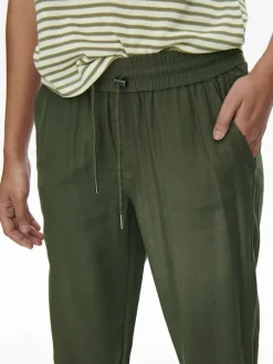 ONLKELDA-EMERY MW PULL-UP PANTS PNT NOOS grape leaf