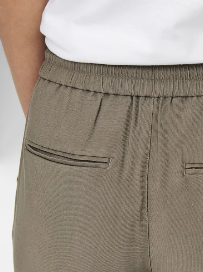 ONLKELDA-EMERY MW PULL-UP PANTS PNT NOOS walnut