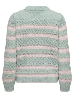 ONLKIMA LS LIFE STRIPE O-NECK CC KNT icy morn