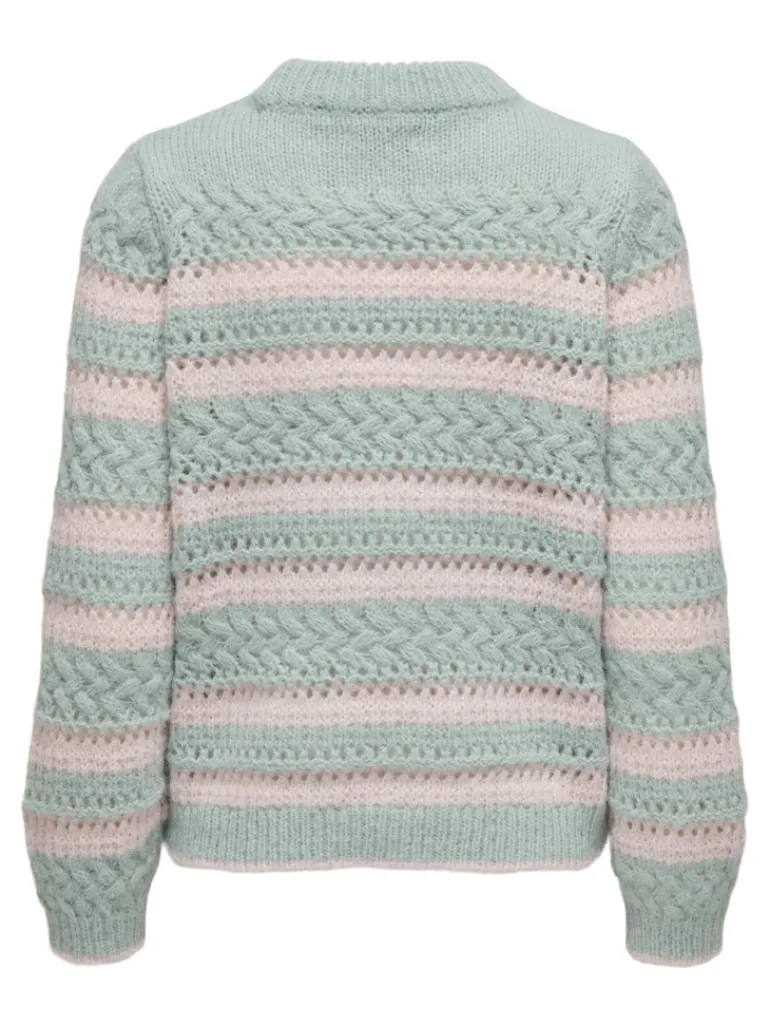 ONLKIMA LS LIFE STRIPE O-NECK CC KNT icy morn