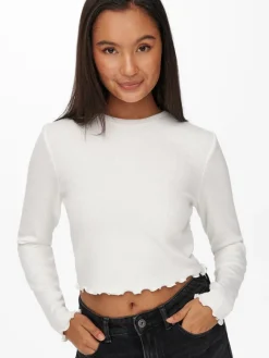ONLKITTY L/S TOP CROPPED JRS cloud dancer