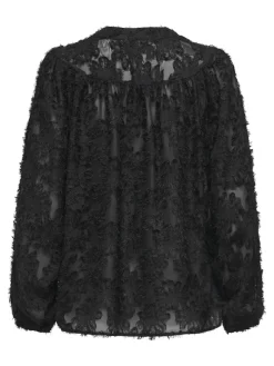 ONLKORSA LS JAQUARD SHIRT WVN black