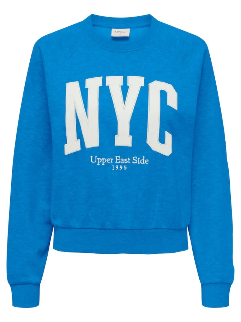 ONLLANEY L/S NEW YORK O-NECK BOX SWT super sonic