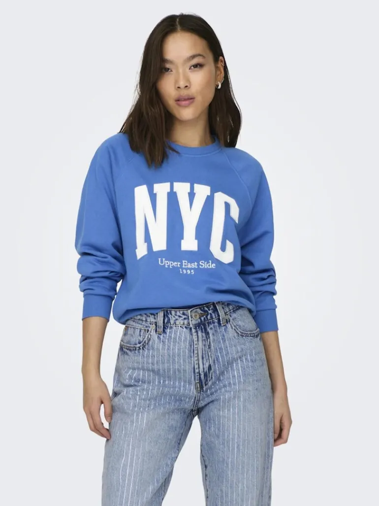 ONLLANEY L/S NEW YORK O-NECK BOX SWT super sonic
