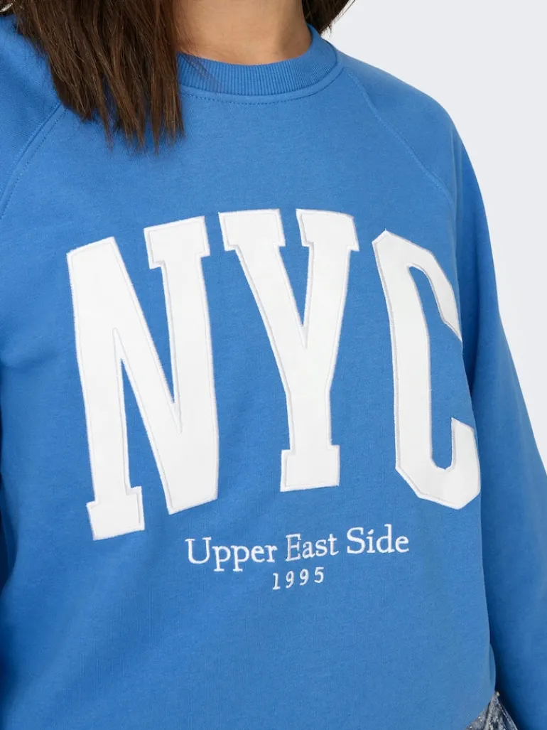 ONLLANEY L/S NEW YORK O-NECK BOX SWT super sonic