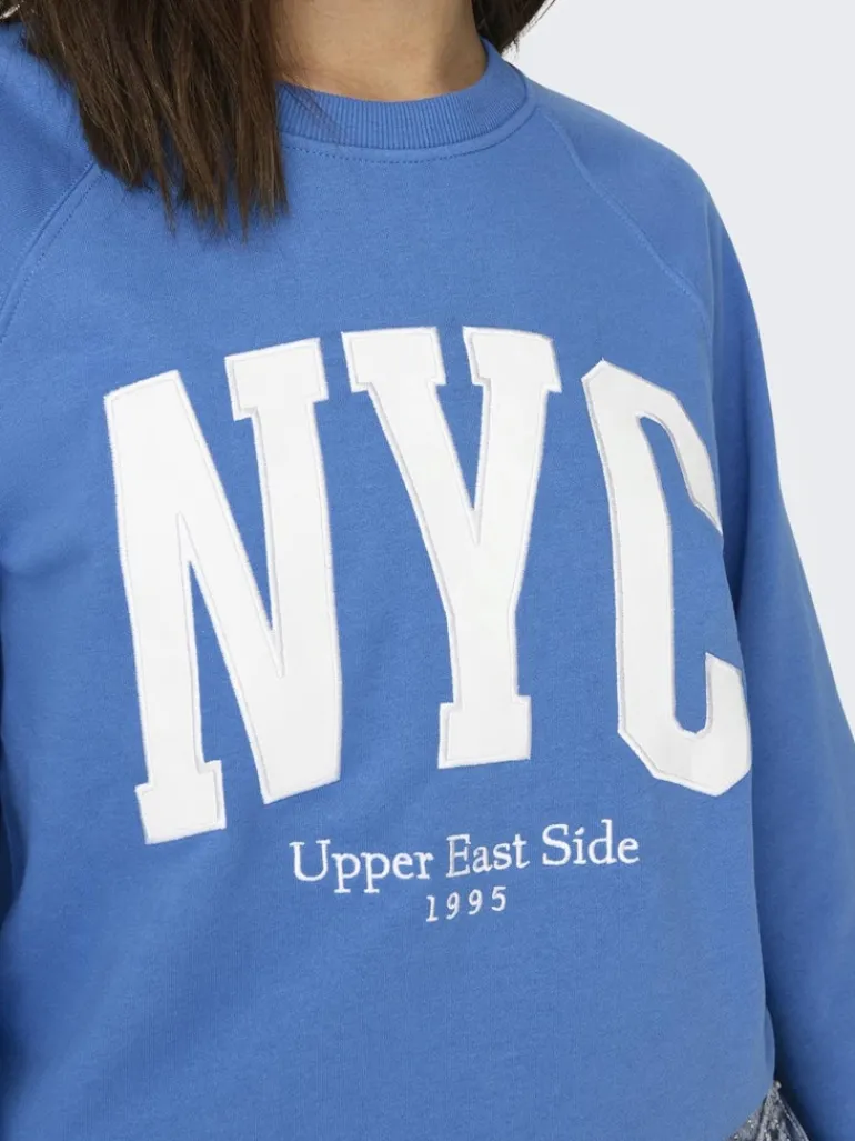 ONLLANEY L/S NEW YORK O-NECK BOX SWT super sonic