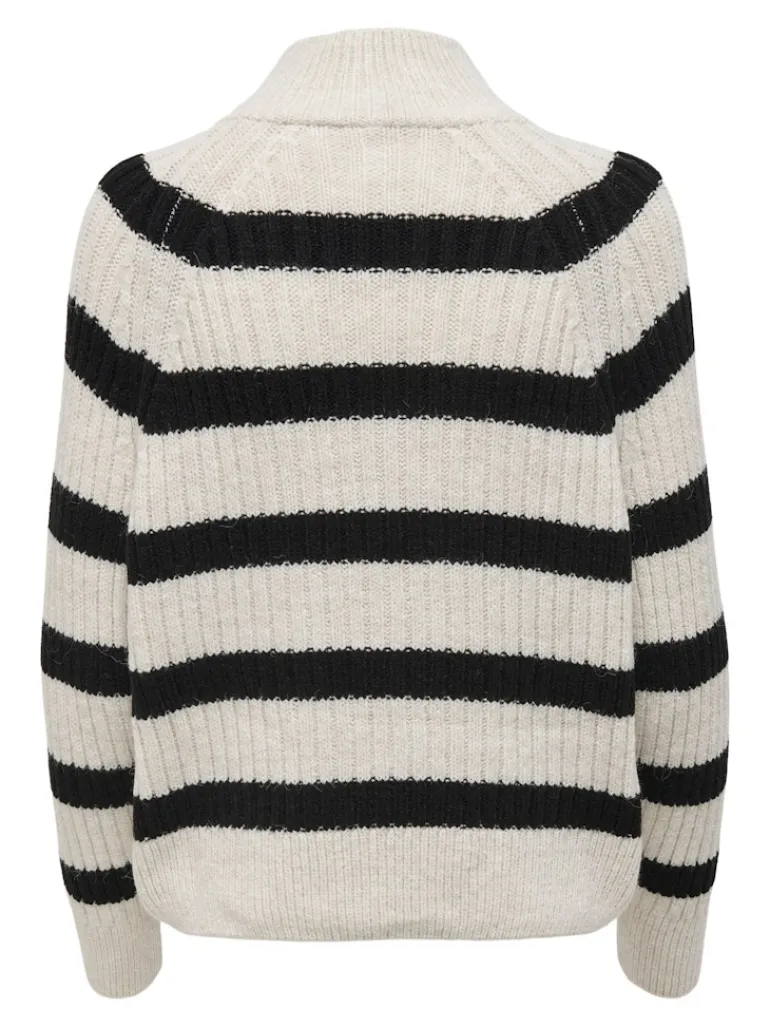 ONLLEISE FREYA LS ZIP HIGH NECK KNT NOOS birch1