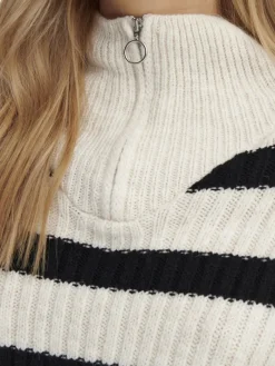 ONLLEISE FREYA LS ZIP HIGH NECK KNT NOOS birch1