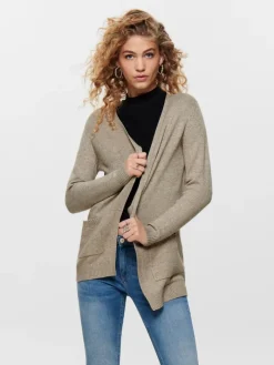 ONLLESLY LIFE L/S OPEN CARDIGAN KNT NOOS beige