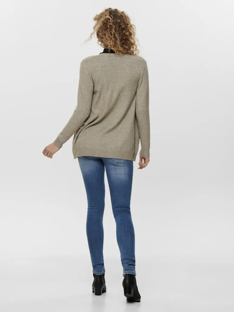 ONLLESLY LIFE L/S OPEN CARDIGAN KNT NOOS beige