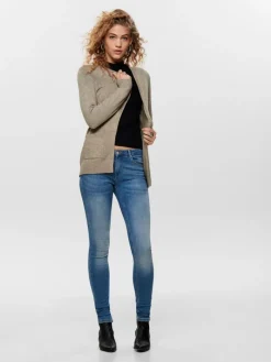 ONLLESLY LIFE L/S OPEN CARDIGAN KNT NOOS beige
