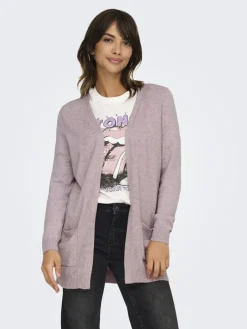ONLLESLY LIFE L/S OPEN CARDIGAN KNT NOOS violet ice