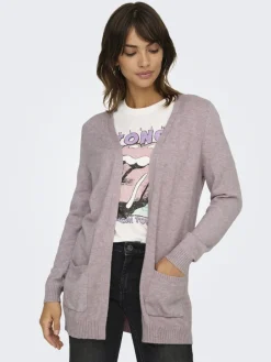 ONLLESLY LIFE L/S OPEN CARDIGAN KNT NOOS violet ice
