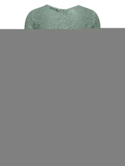ONLLIVA 3/4 LACE MIX DRESS CS WVN lily pad