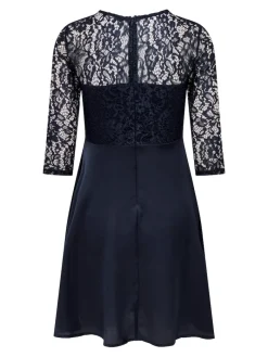 ONLLIVA 3/4 LACE MIX DRESS CS WVN night sky