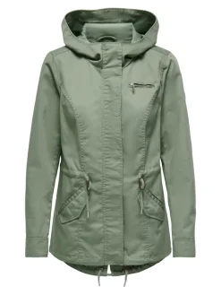 ONLLORCA LIFE CANVAS PARKA OTW NOOS hedge green