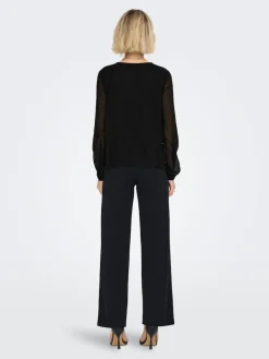 ONLLUNA L/S V-NECK TOP NOOS PTM schwarz2